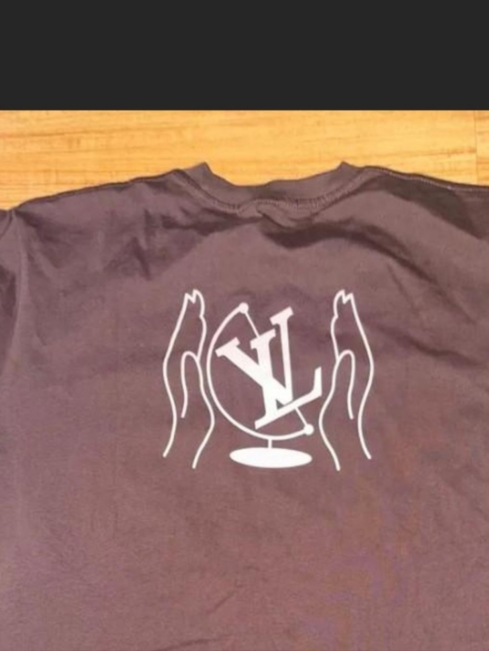 Men's Authentic Louis Vuitton Pharrell "LVERS" Graphic Tee Size XL Mocha - Picture 7 of 7